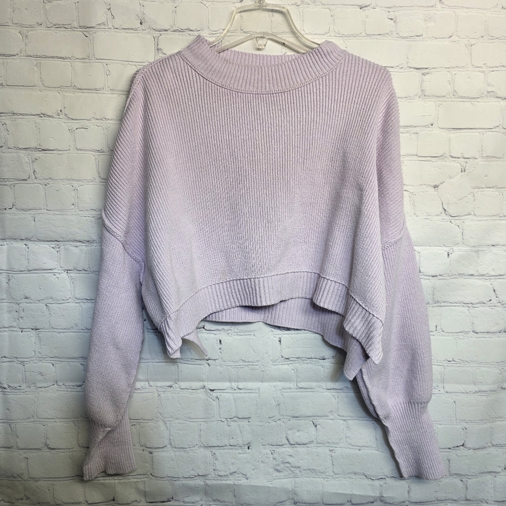 Free People Lilac Cowl Neck Sweater
